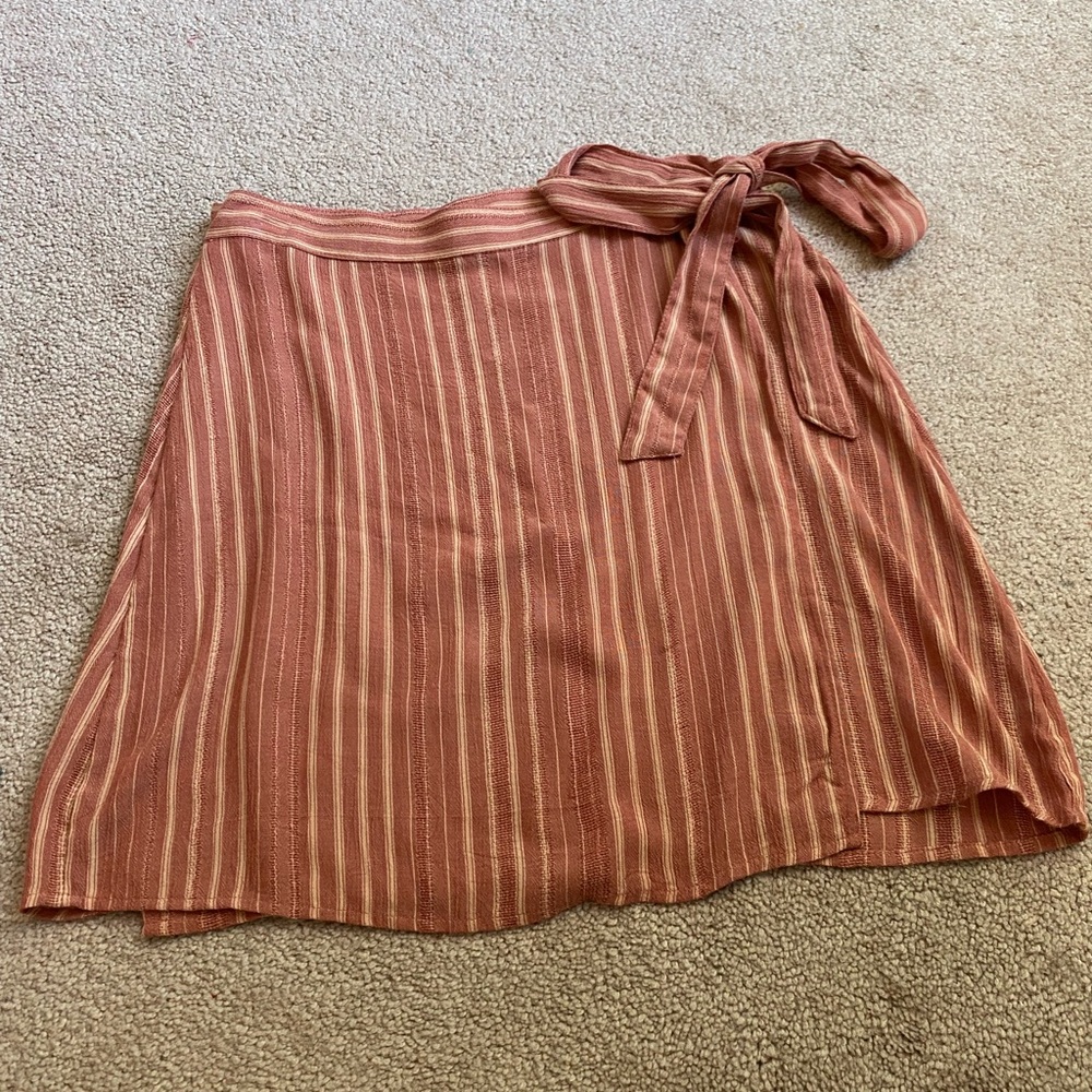 American Eagle AE Wrap-around Tie-side Striped Skirt